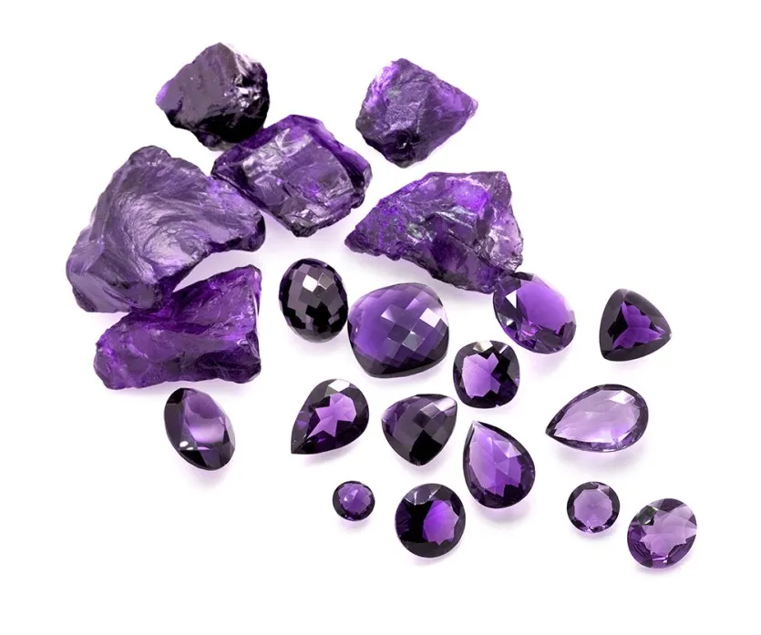 birthstone-february-amethyst-raw-faceted-stones