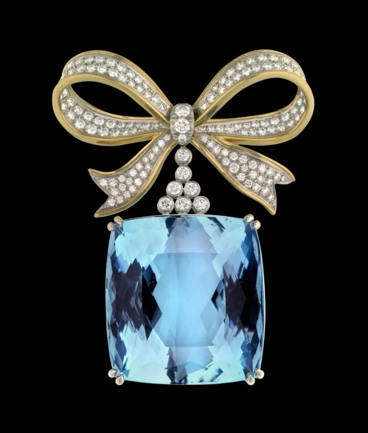 birthstone-march-aquamarine-schlumberger-bow-Blue-Grainger-Halls-of-gems