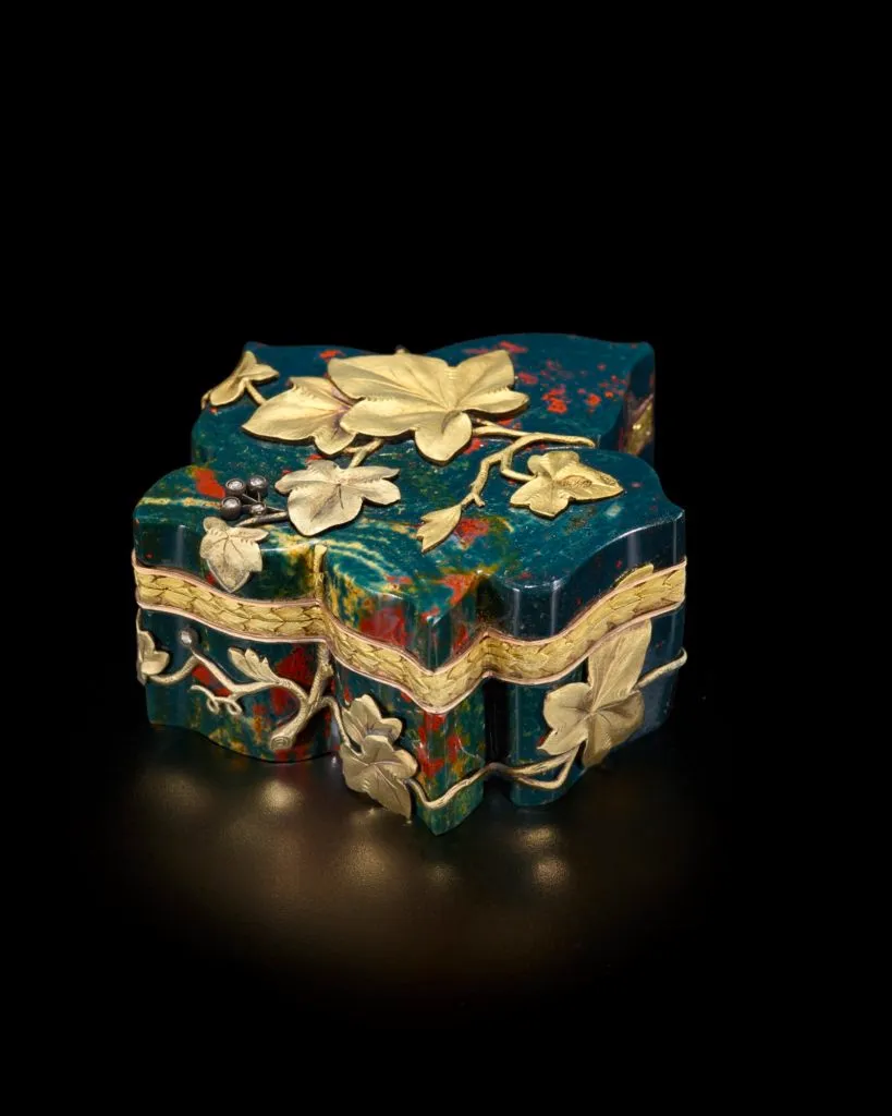 birthstone-march-bloodstone-Faberge-Leaf-Shaped-Box