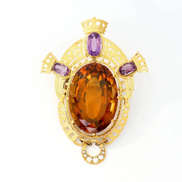 birthstone-november-citrine-victorian-brooch