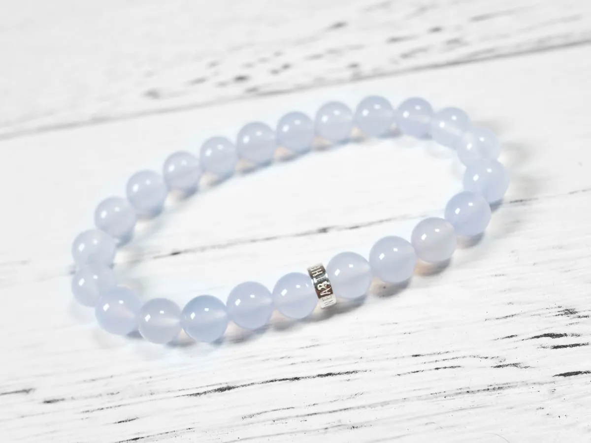 Blue chalcedony jewelry by Unearthed Gemstones