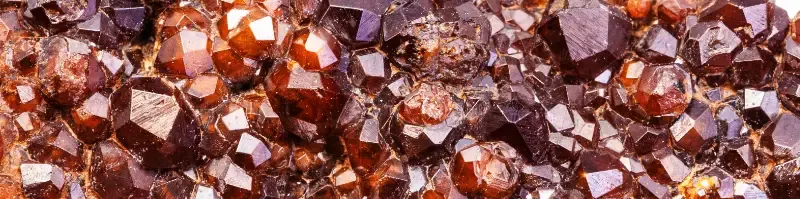 Raw garnet crystal